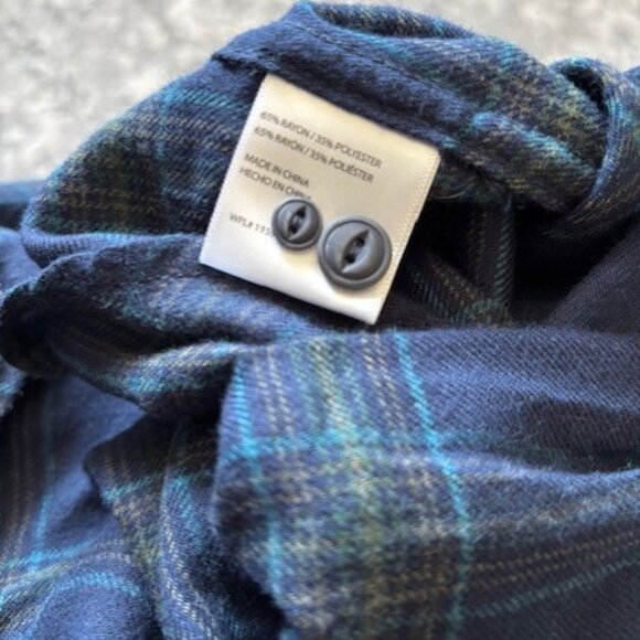Weatherproof Vintage Luxe Flannel Long Sleeve Button Down Size Large - Picture 7 of 7